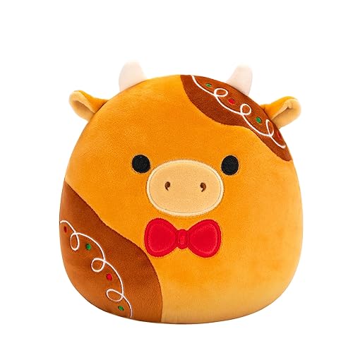 Squishmallows Original 7.5-Inch Jericho the Gingerbread Cow