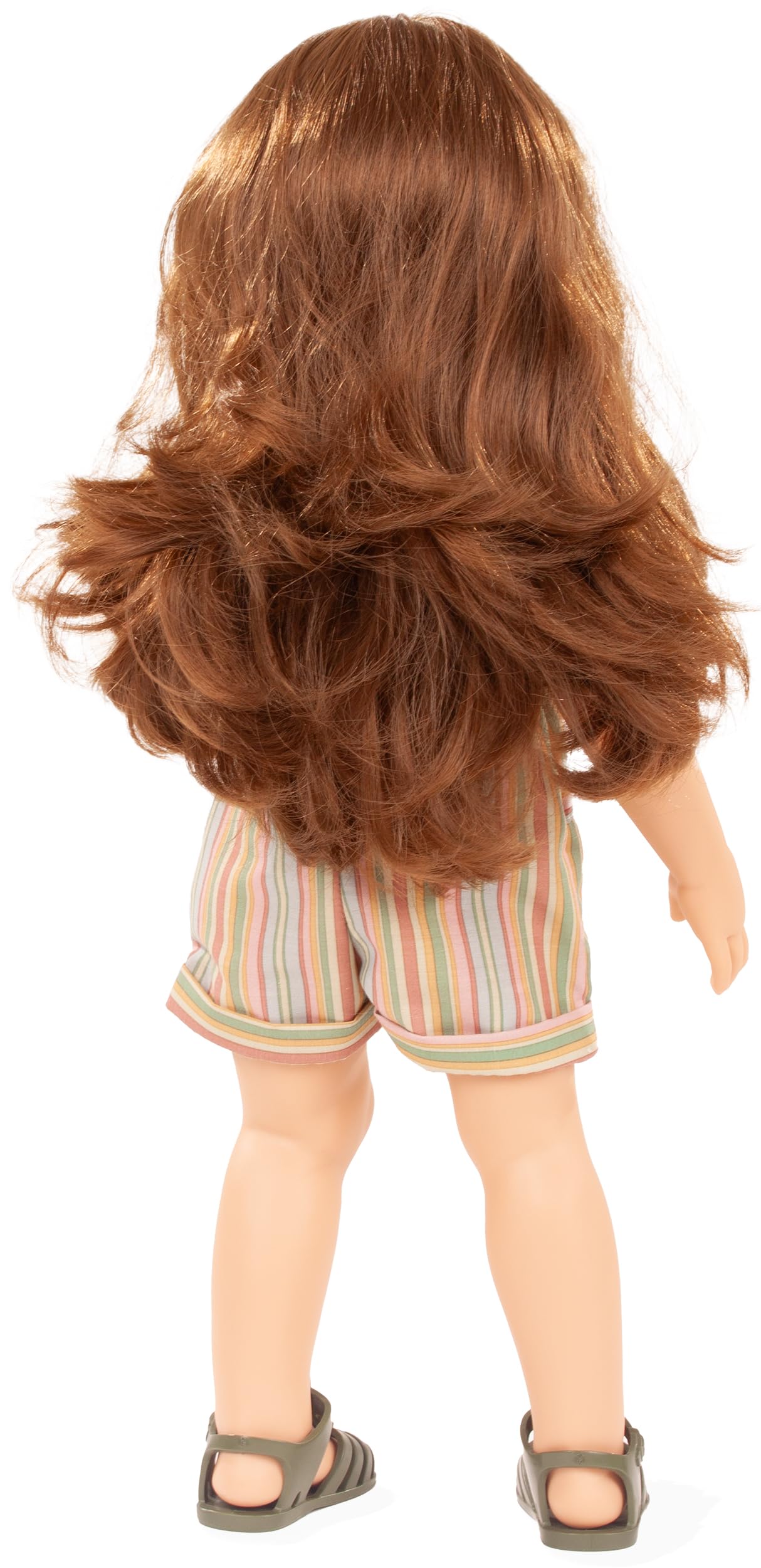 Götz 2559012 Hannah Every Season Puppe 50 cm Stehpuppe 18-TLG | für Kinder ab 3 Jahren, braune Haare, braune Augen, Saisonoutfits, Regenschirm, Sandspielzeug, frisierbar, Vinylhartkörper