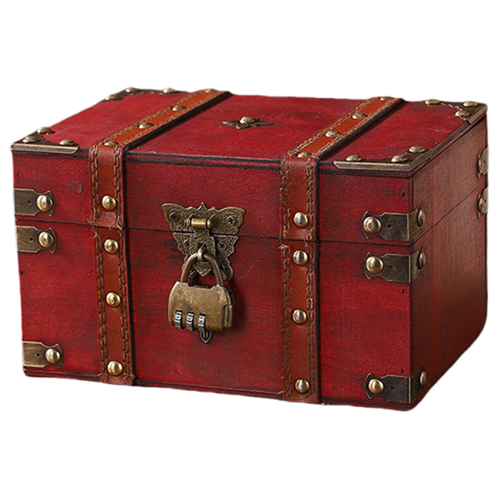 Boîte de rangement en bois rétro pour lettres et souvenirs de famille