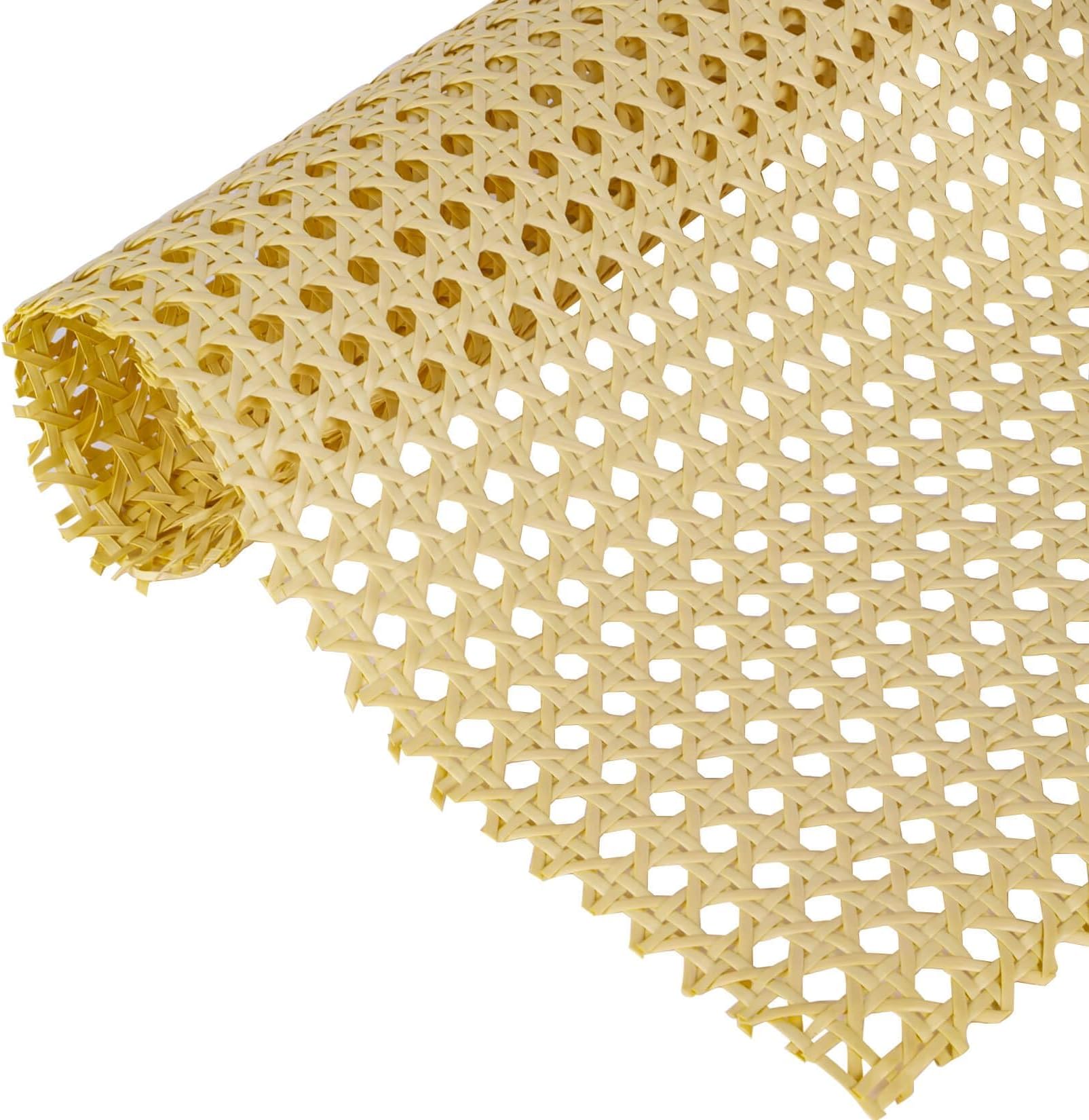 Cane Webbing Roll Rattan - Sukh Plastic Artificial Caning Material for Chairs 13" Width Cane Webbing Woven Open Mesh Cane Rattan Webbing Cane Webbing Sheet for Chairs,Cabinet 3.3 FEET
