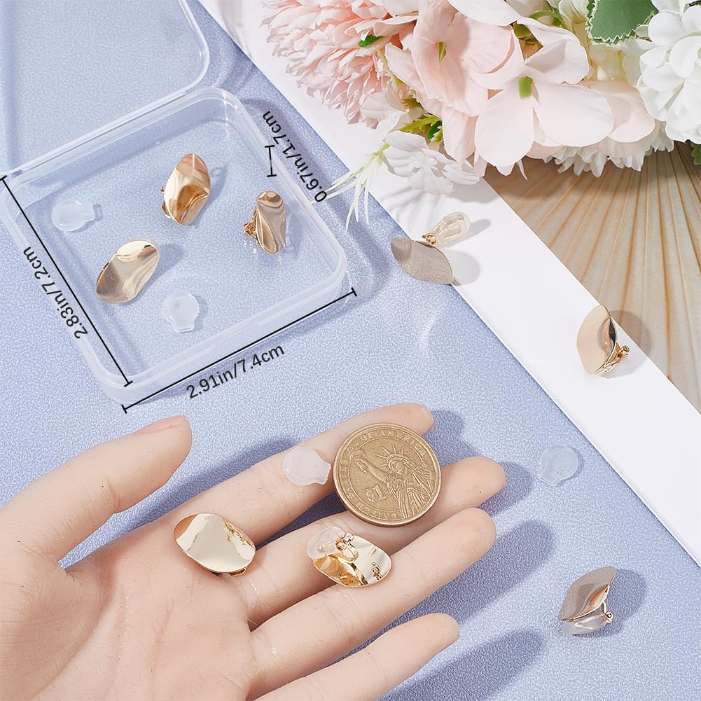 Convertitore Clip Per Orecchini – Set Da 8 Pezzi Con Cuscinetti In Silicone, Argento E Oro, Per Orecchini Senza Foro