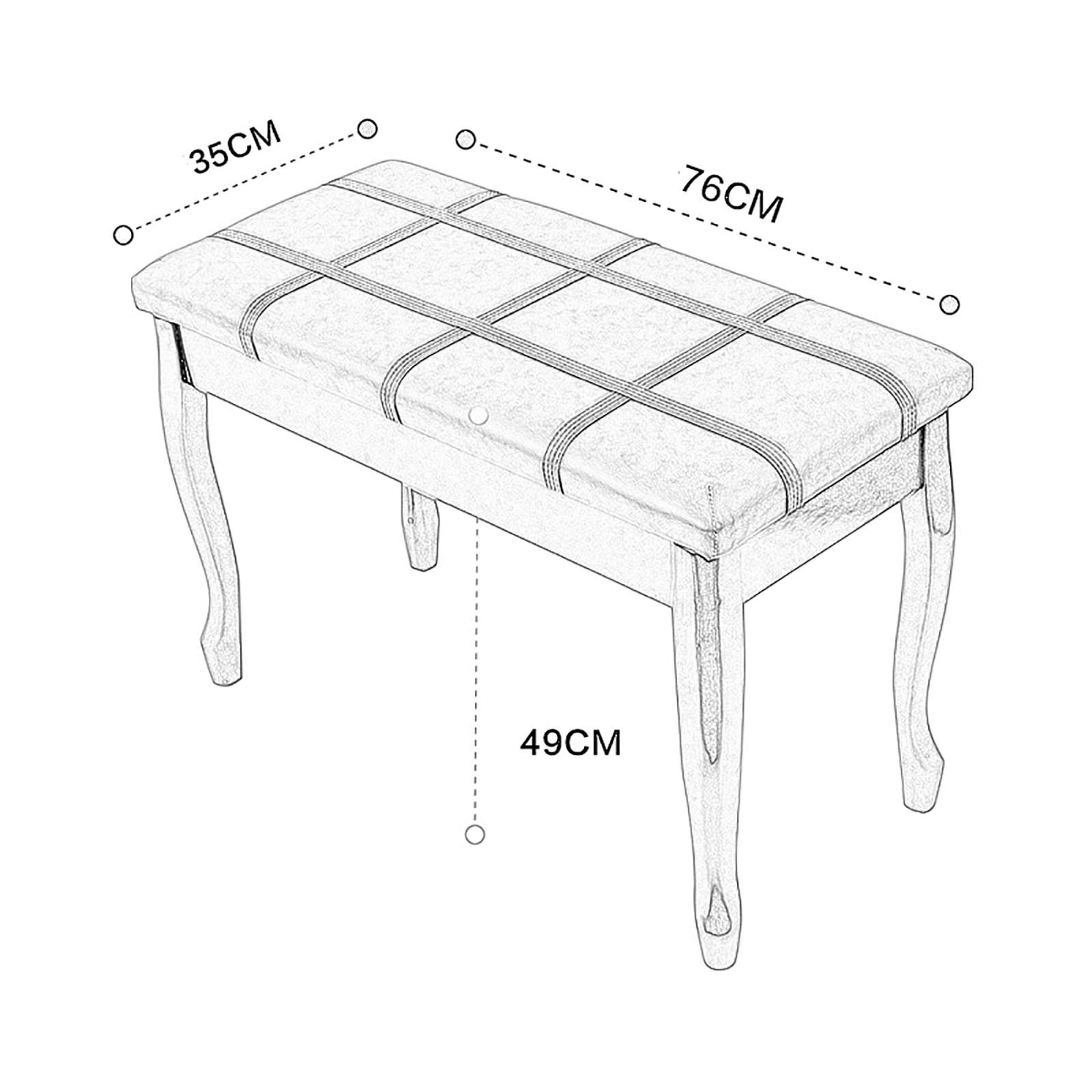 Panca per pianoforte di lusso con cuscino impermeabile e spazio extra per spartiti musicali, sgabello per pianoforte realizzato in materiale ecologico