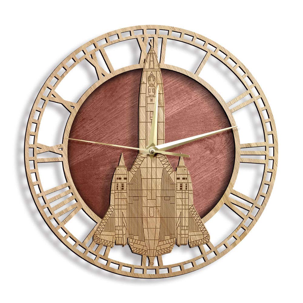 Amazon.co.jp: SR-71ブラックバード航空木製壁掛け時計航空機