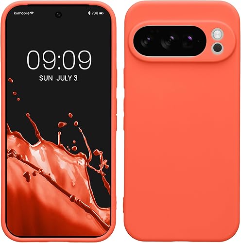 Miniatura 97 de kwmobile Funda compatible con Google Pixel 9 Pro - Funda protectora delgada de TPU para teléfono - Acabado mate suave - Negro mate NEGRO MATE,Piedra