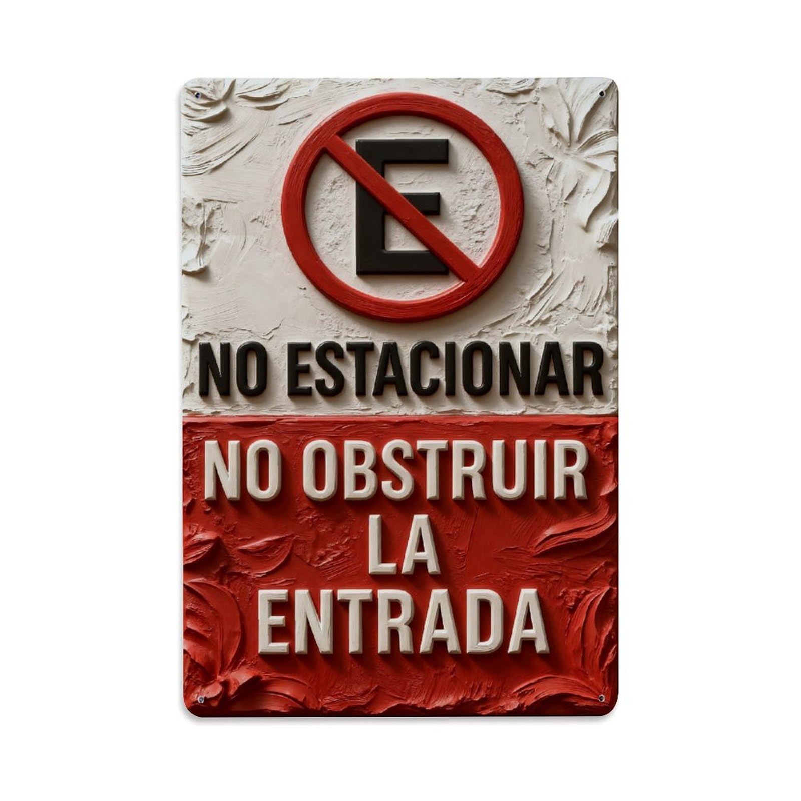 Spanish Parking Reminder Themed Vintage Metal Tin Sign Retro Wall Decor Poster, Ideal for Home Office Living Room Bar Man Cave, 8x12 Inch