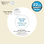 Nature's Way Hanging Glass Hummingbird Feeder for Outdoor Decor, 22 Ounce Capacity Nectar Feeder, 4 Easy to Clean Flexible Ports, Red