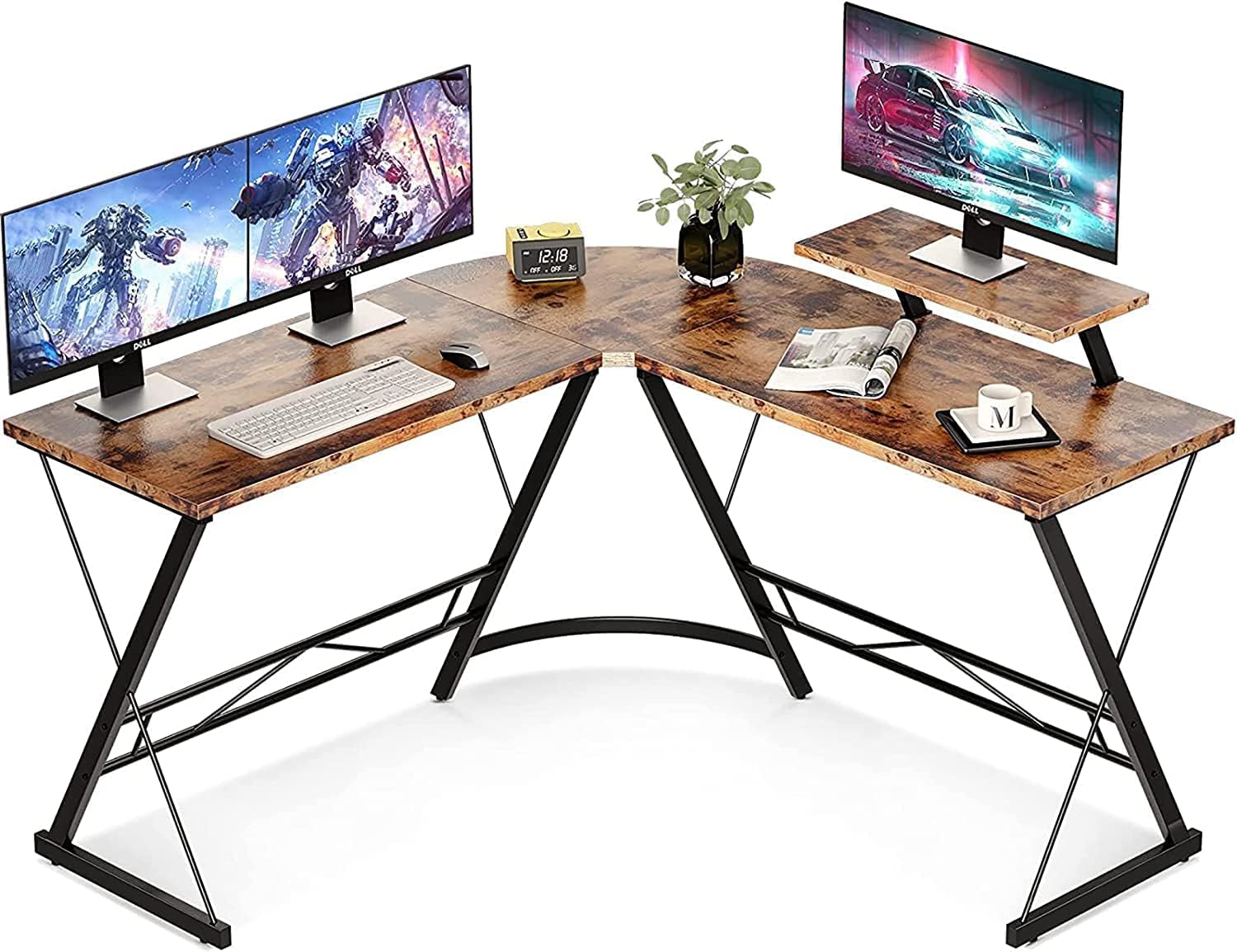 Bentifar LShaped Desk 51" Computer Corner Desk, Home Gaming Desk
