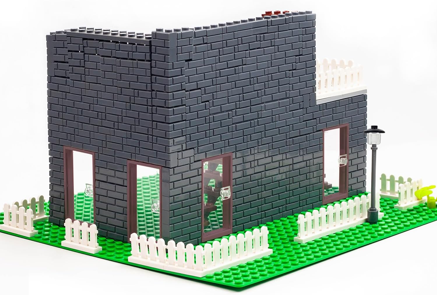 Doors Building Block Parts Toy, MOC Creative Building Block Decoration Accessories Compatible with Classic Bricks for 3+ Years, 4 Pieces(Brown)