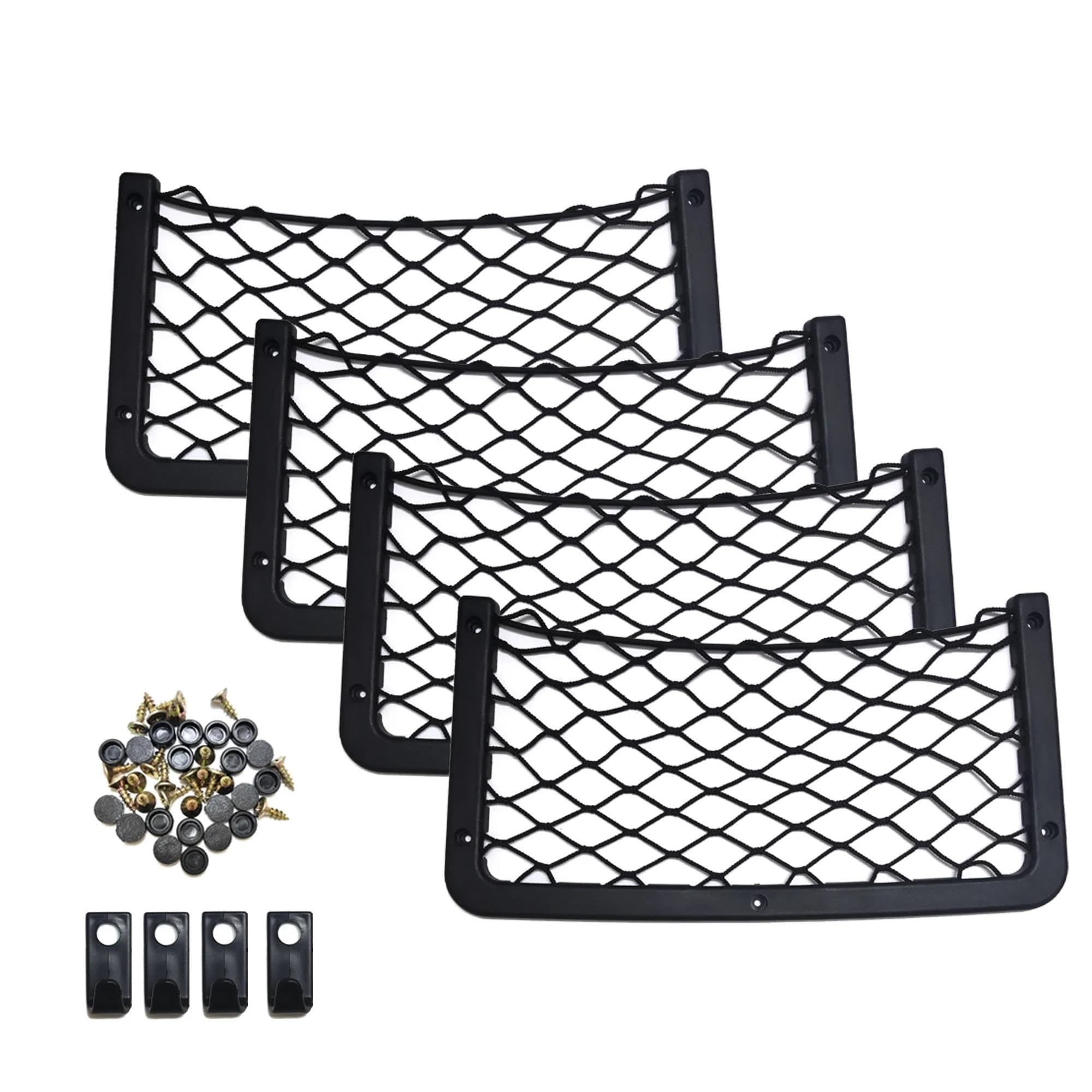 Gepäcknetz 36x18cm Auto Organizer Paste Netztasche Telefonhalter Rack Aufbewahrung Mesh Netzhalter Für Caravan Wohnmobil Boot Aufbewahrung Netz(4pcs)