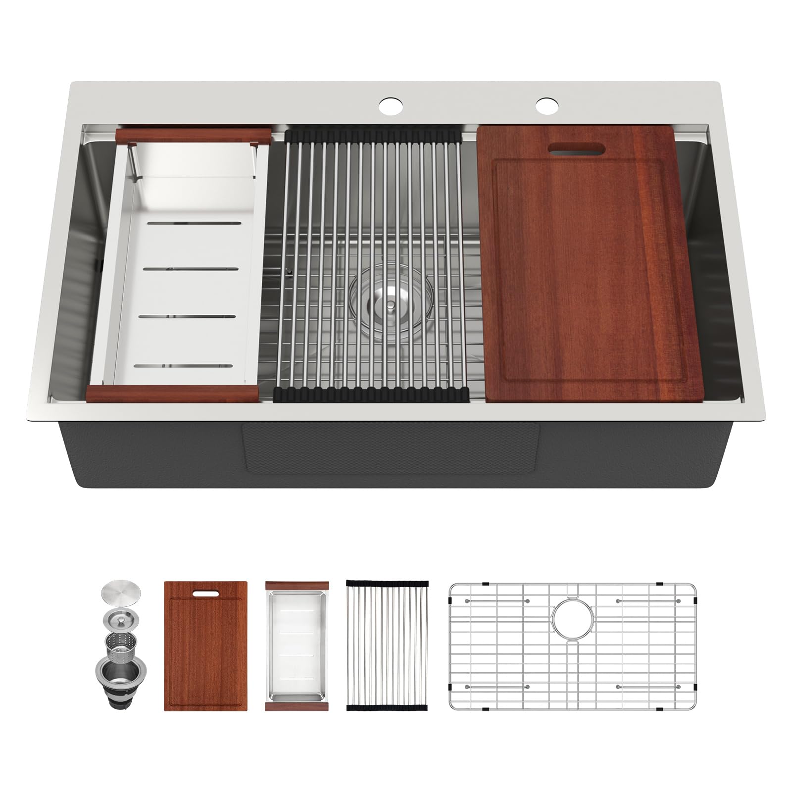 Sarlai 36 Inch Drop In Kitchen Sink