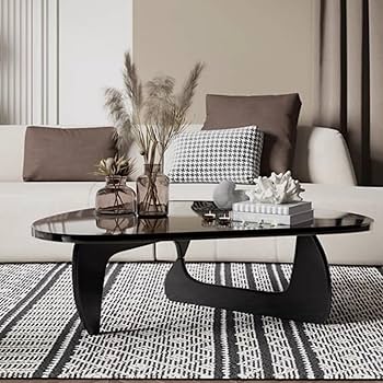 Amazon.co.jp: Quxxuolガラステーブル、ローテーブル、ラウンド