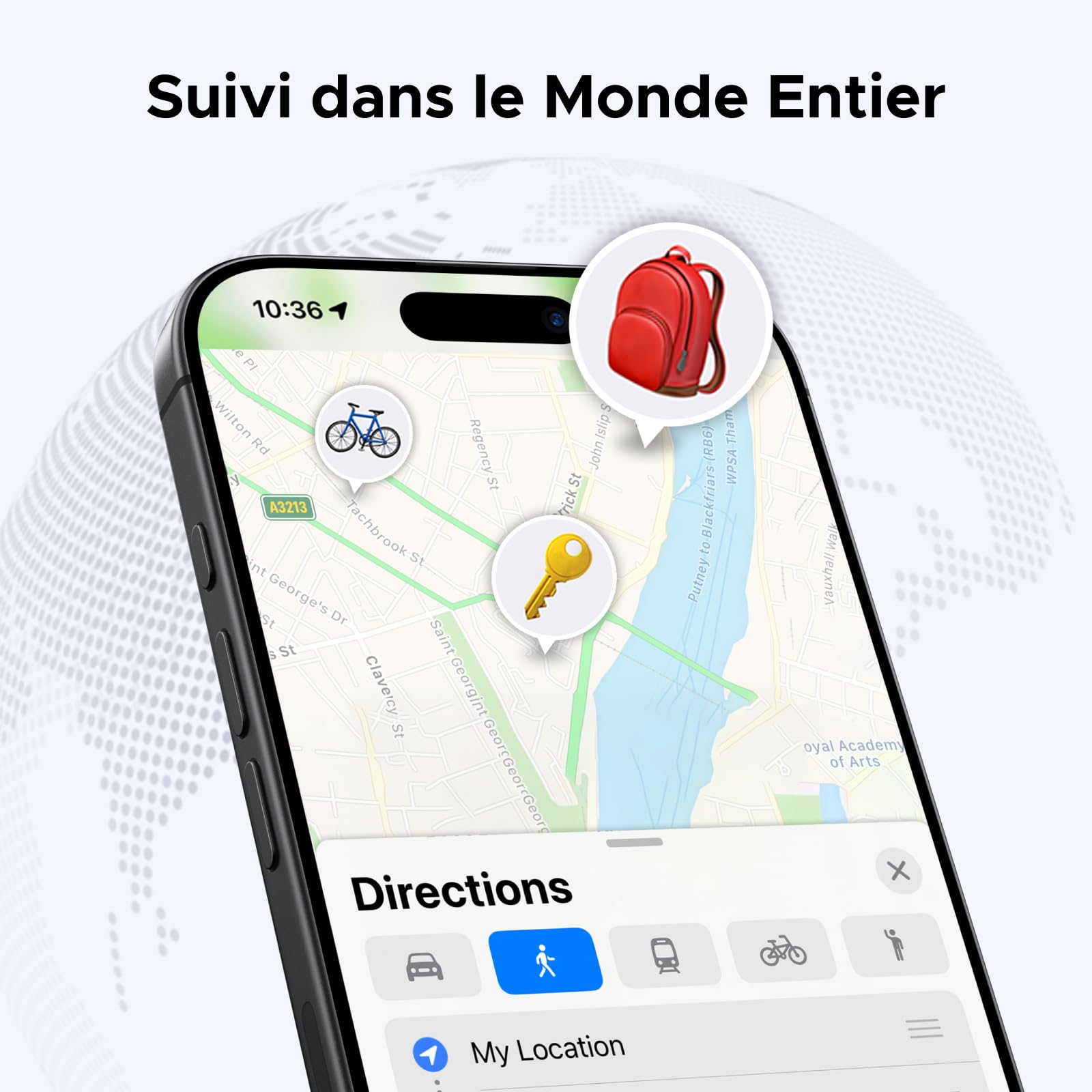 UGREEN FineTrack Finder Tag Traceur Fonctionne avec Find My (iOS Uniquement) 2 Ans Batterie Localisateur d'Objets Bluetooth pour Clés Valises Portefeuilles Wallet Bagages Sacs Lot de 4