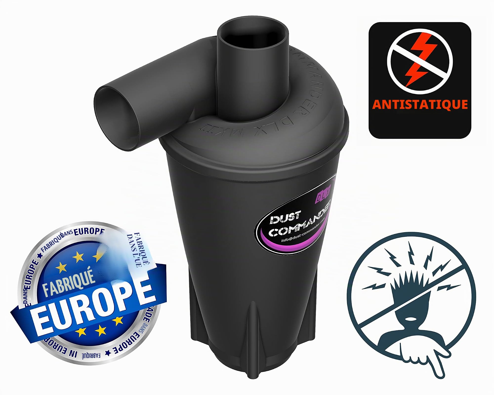 DUST COMMANDER DLX ESD MKII - Filtre cyclone hautes performances pour aspirateurs d'atelier - antistatique