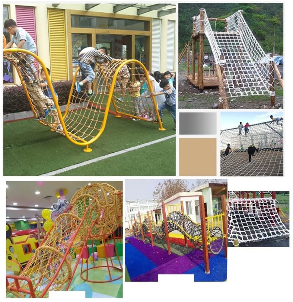 子供用屋外フィルムクライミングネット屋外用プレイセット、セーフティネットナイロンロープネットブランコセット用カーゴロープカーゴネット大メッシュブリ 子供用屋外フィルムクライミングネット屋外用プレイセット、セーフティネットナイロンロープネットブランコセット用カーゴロープカーゴネット大メッシュブリ