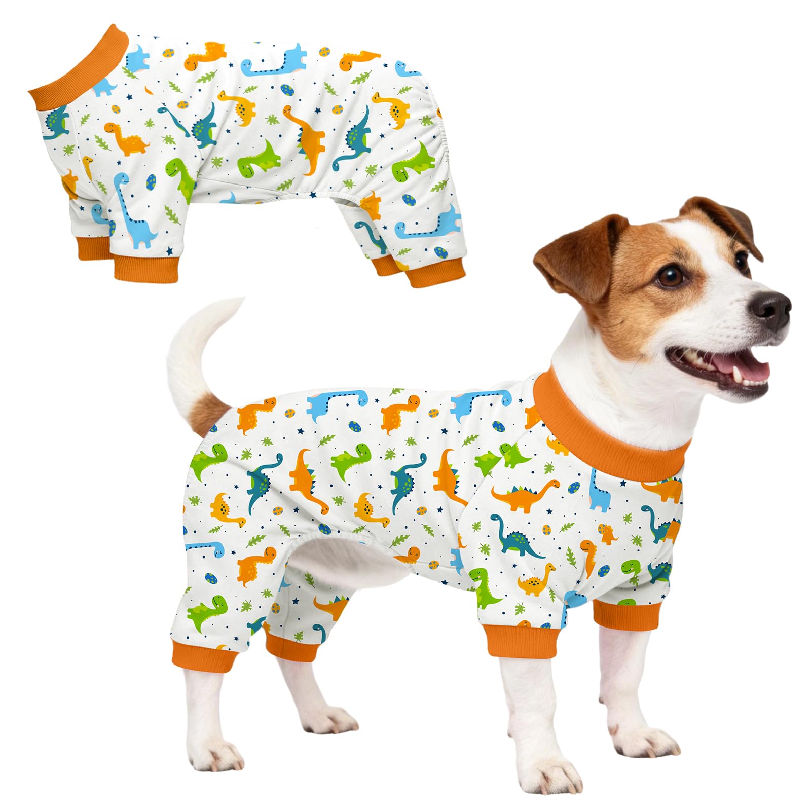 Dog Pajamas for Small Medium Dogs Recovery Suit Dog Pjs Dog Onesie Cute Soft Breathable Puppy Pajamas Pet Spring Summer Stretchy Pjs for Boy Girl - Pink Bows — view 10