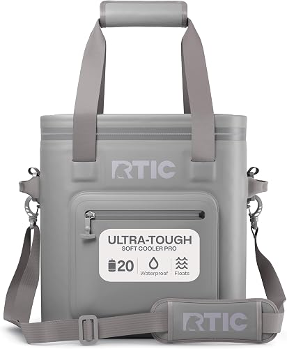 RTIC Ultra-Tough Soft Cooler Pro, Insulated, Waterproof, Leak Proof, Portable Floating Bag for Beverage, Drink, Lunch, Outdoor, Beach, Car, Camping, Picnic, Fishing, Boat