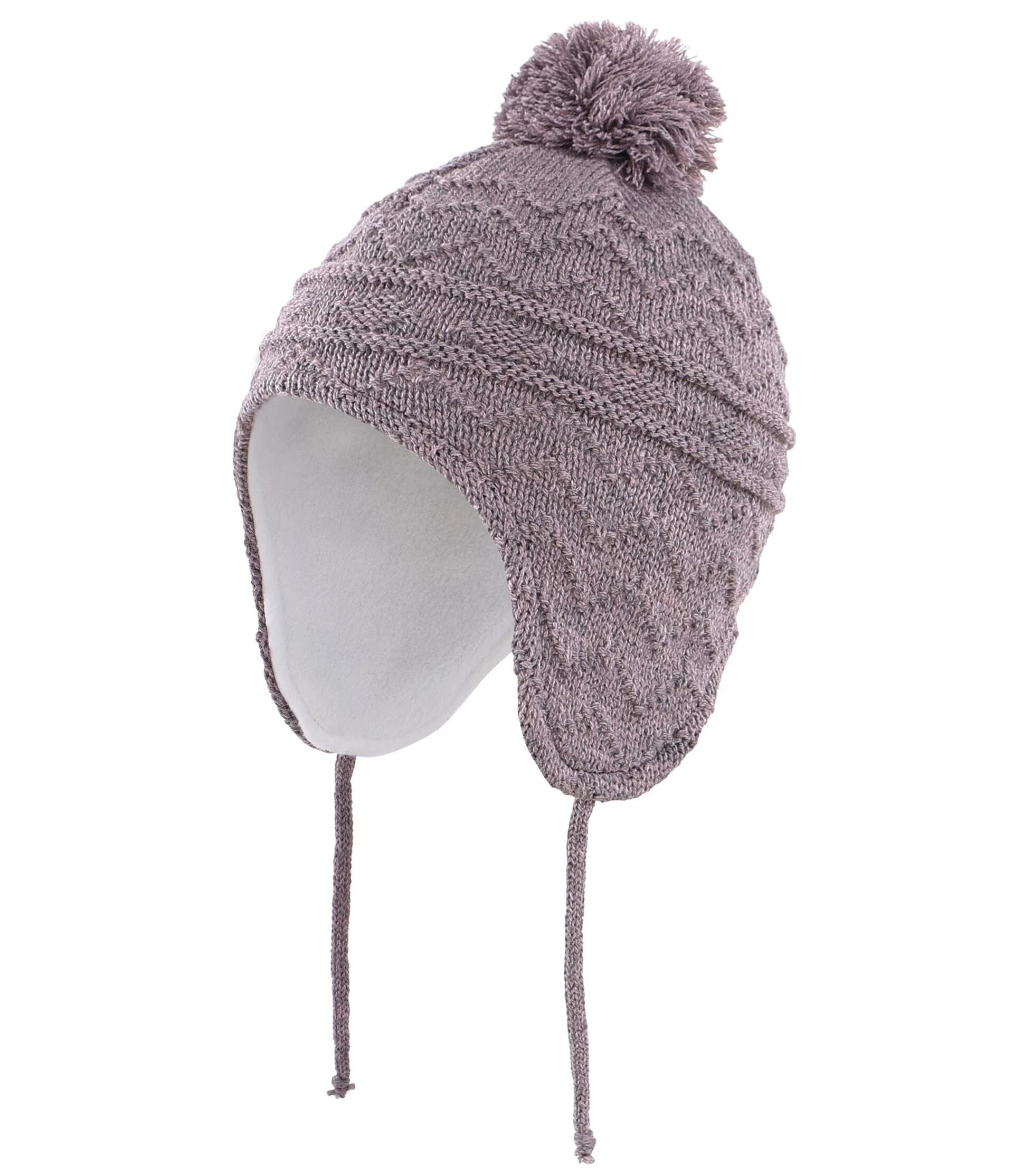 Czapki Czapki Skullies Czapki Beanie Maluch Niemowlę Chłopcy Dziewczęta Zimowa Czapka Czaszka Dzianinowa Czapka dziecięca z nausznikami Czapki z pomponem S3M-12M Fioletowy, Fiołkoworóżowy, rozmiar