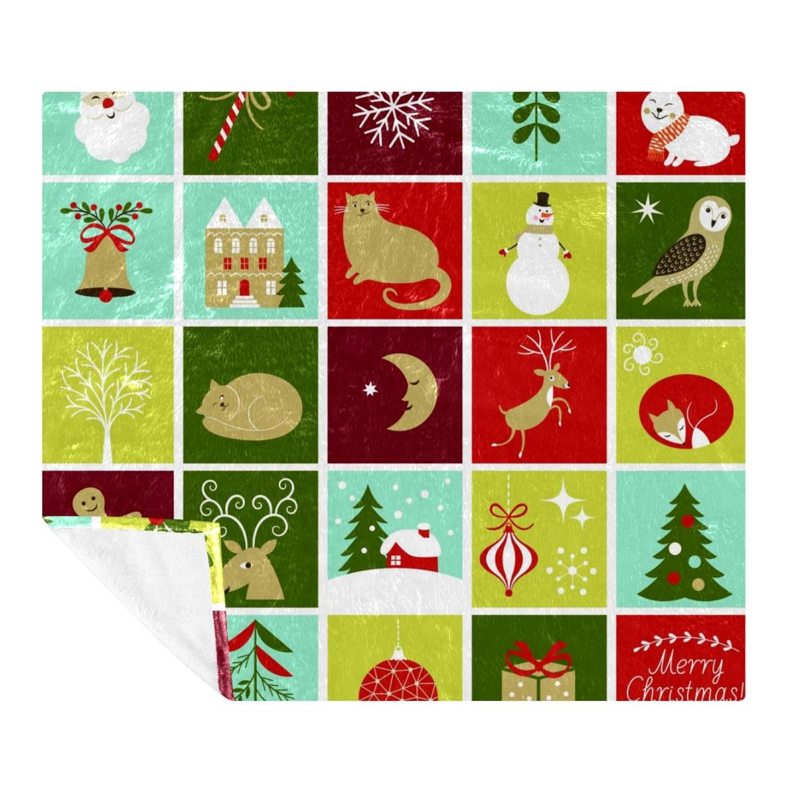 Couverture légère pour canapé et lit plaid anti-froid microfibre de Noël
