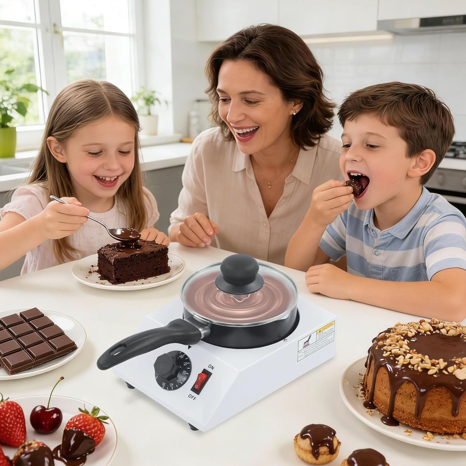 Fundidor eléctrico de Chocolate, Olla para fundir Chocolate de 40 W de Acero Inoxidable, para panaderías y pastelerías