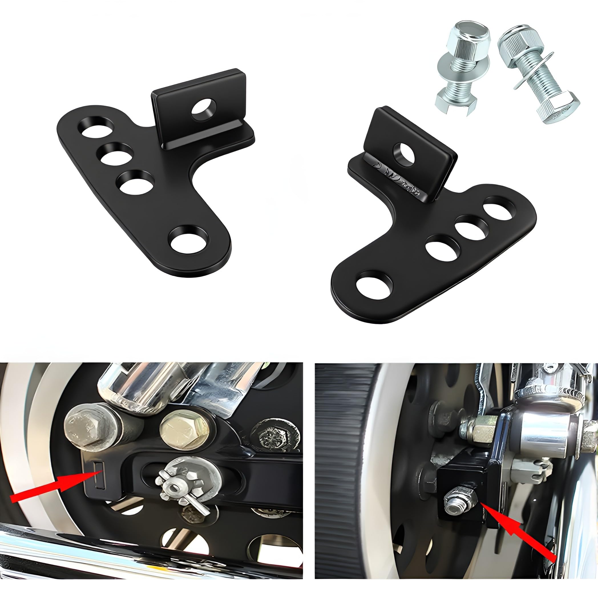 Kit d'abaissement réglable 1-2-3 pour Harley Sportster 2000-2015 XL883 XL1200 Blocs d'abaissement arrière moto