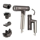 SpeedStyle Pro Flex Professional Performance High-Velocity Hair Dryer System with Scalp Shield & IQ Speed Styling and Drying Suite, Lightweight, Ionic, No Heat Damage, Mocha Silver, HD542
