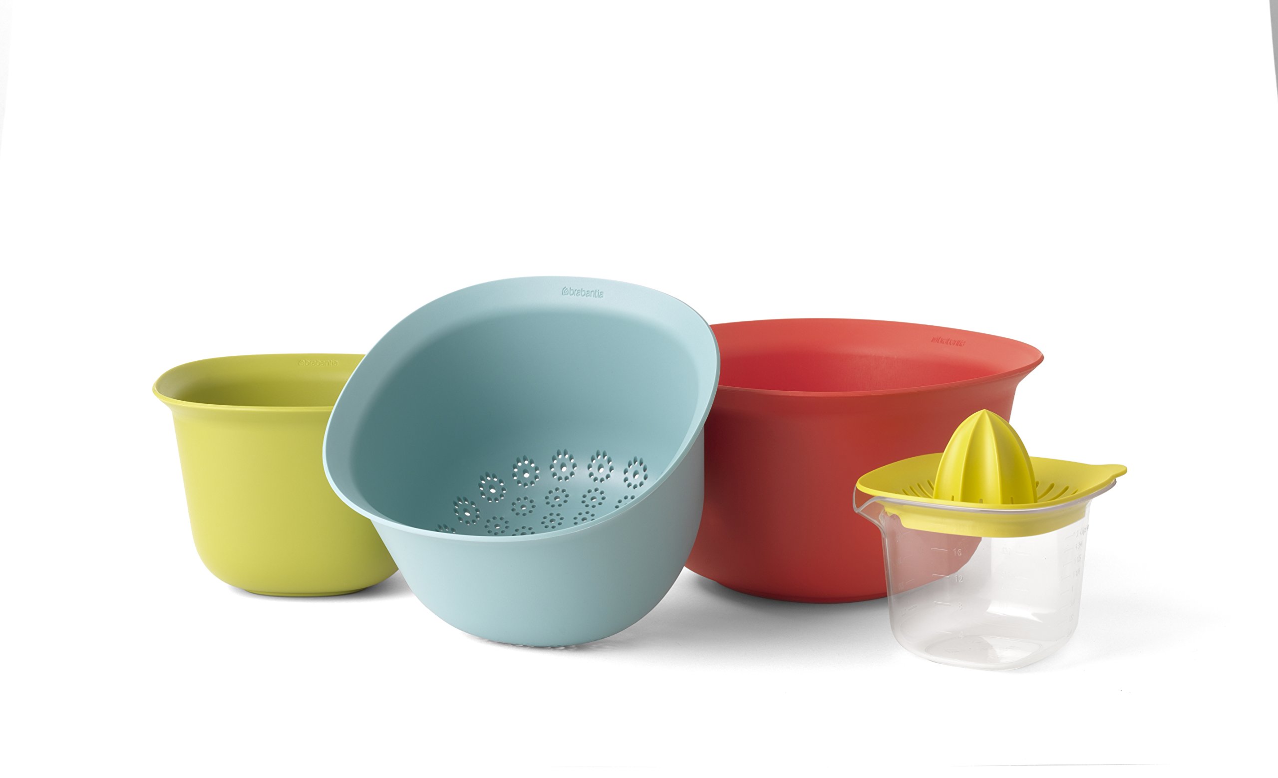 Brabantia Tasty Colours Set de cuencos 4 piezas, Plástico, Surtido, 25x25x14 cm