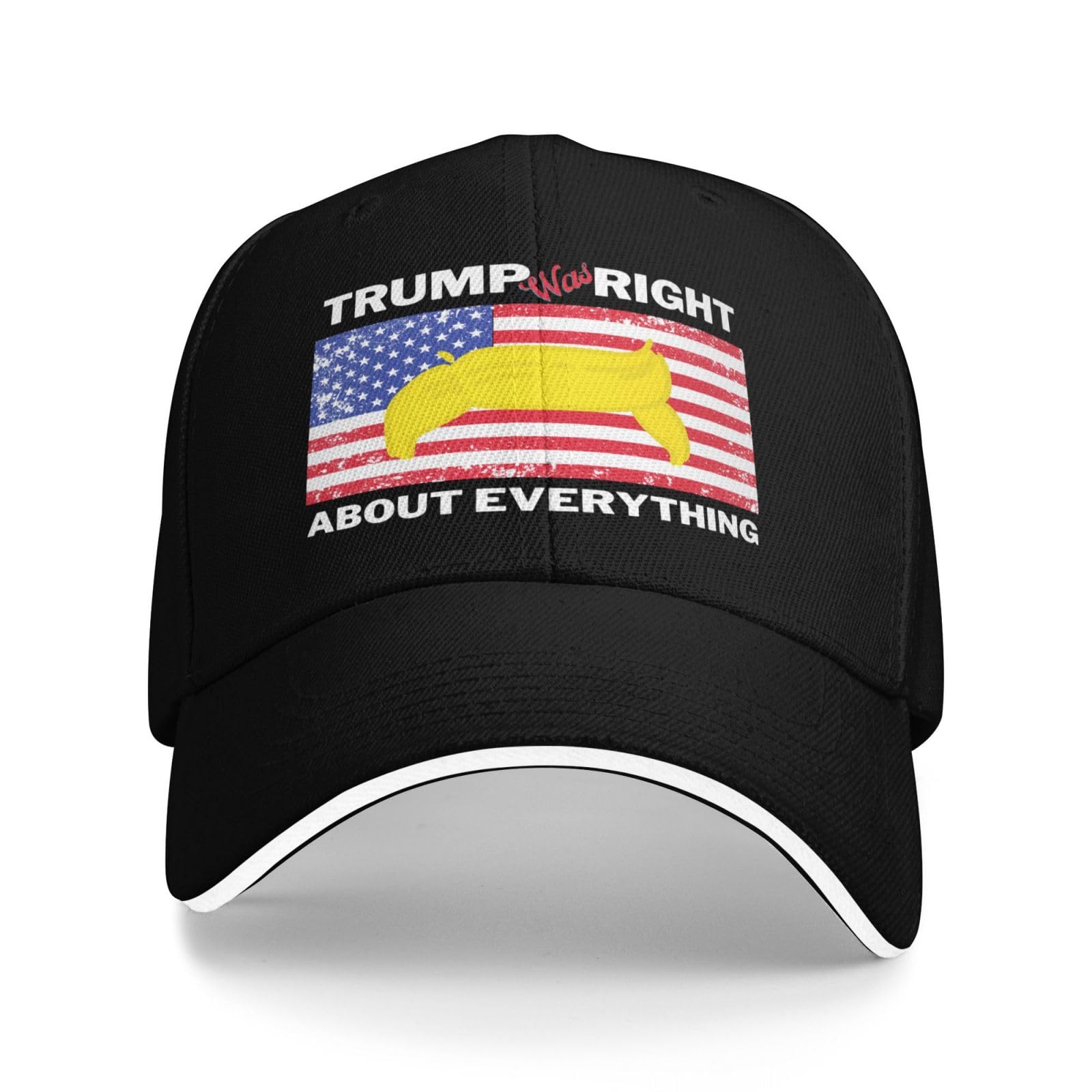 Anceky Trump was Right About Everything Hat Donald Trump was Right 45 47 President Dark Baseball Cap Trucker Hat Black