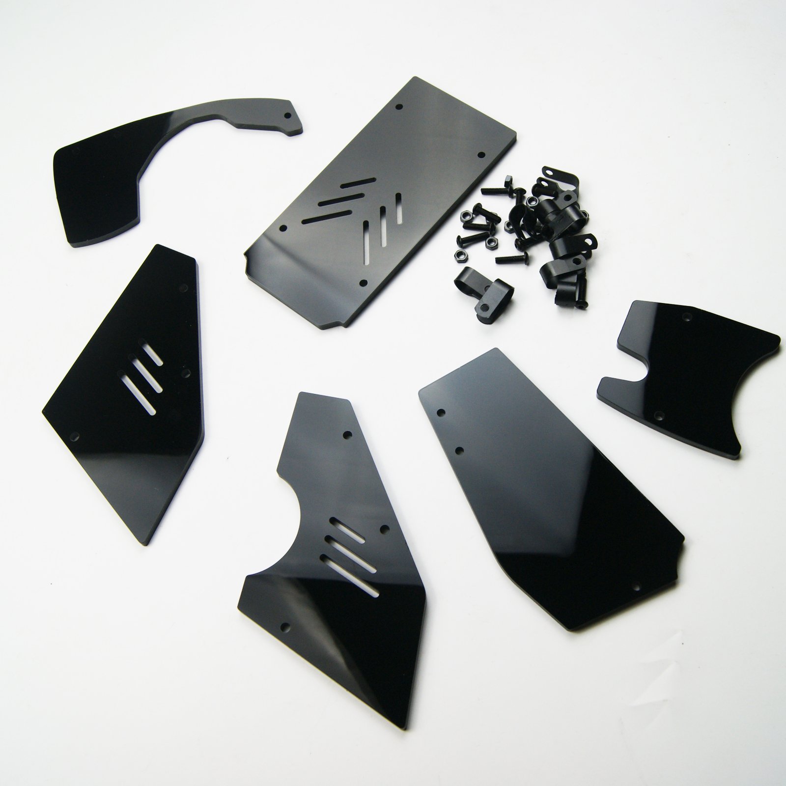 TITRACING Black Front Rear Window Windshield Set For HPI KM Baja 5B 5T 5SC Buggy Truck