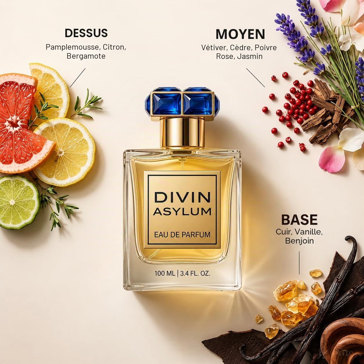 WF Divin Asylum est une eau de parfum de niche pour homme. Un parfum frais et riche de la collection de la marque, inspiré par le thème de l'espace, un espace infini, plein de profondeur et de secrets