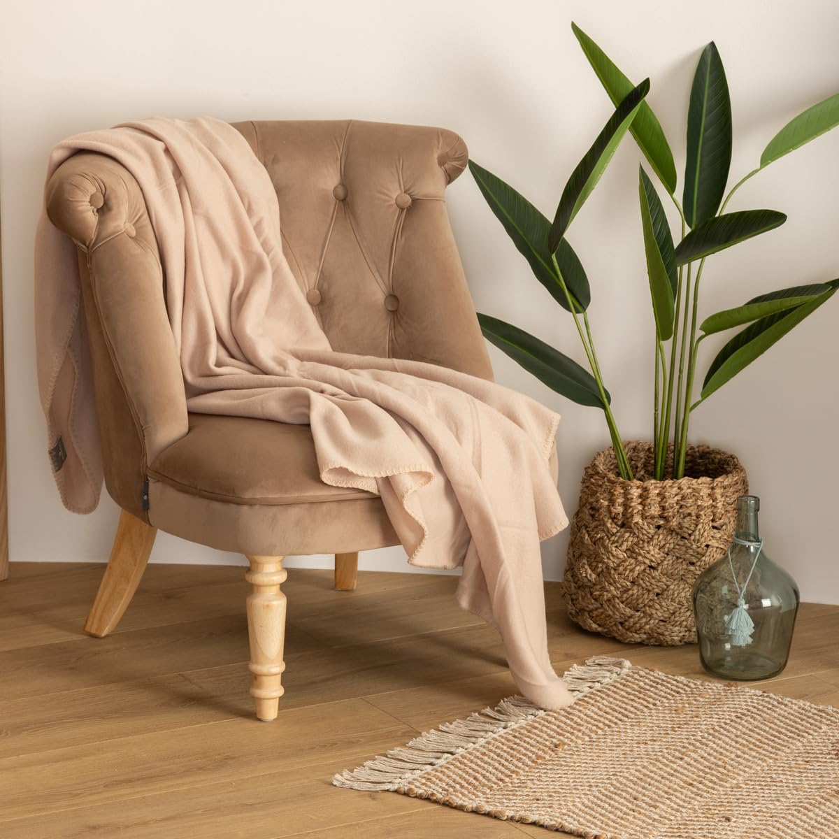 Atmosphera - Coperta in pile nera 125x150cm | Leroy Merlin