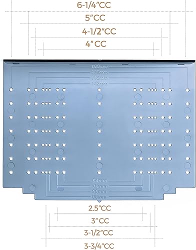Miniatura 4 de Ravinte Herramienta de plantilla para manija de gabinete, perilla de cajón, montaje de taladro para guía de hardware, 1 paquete