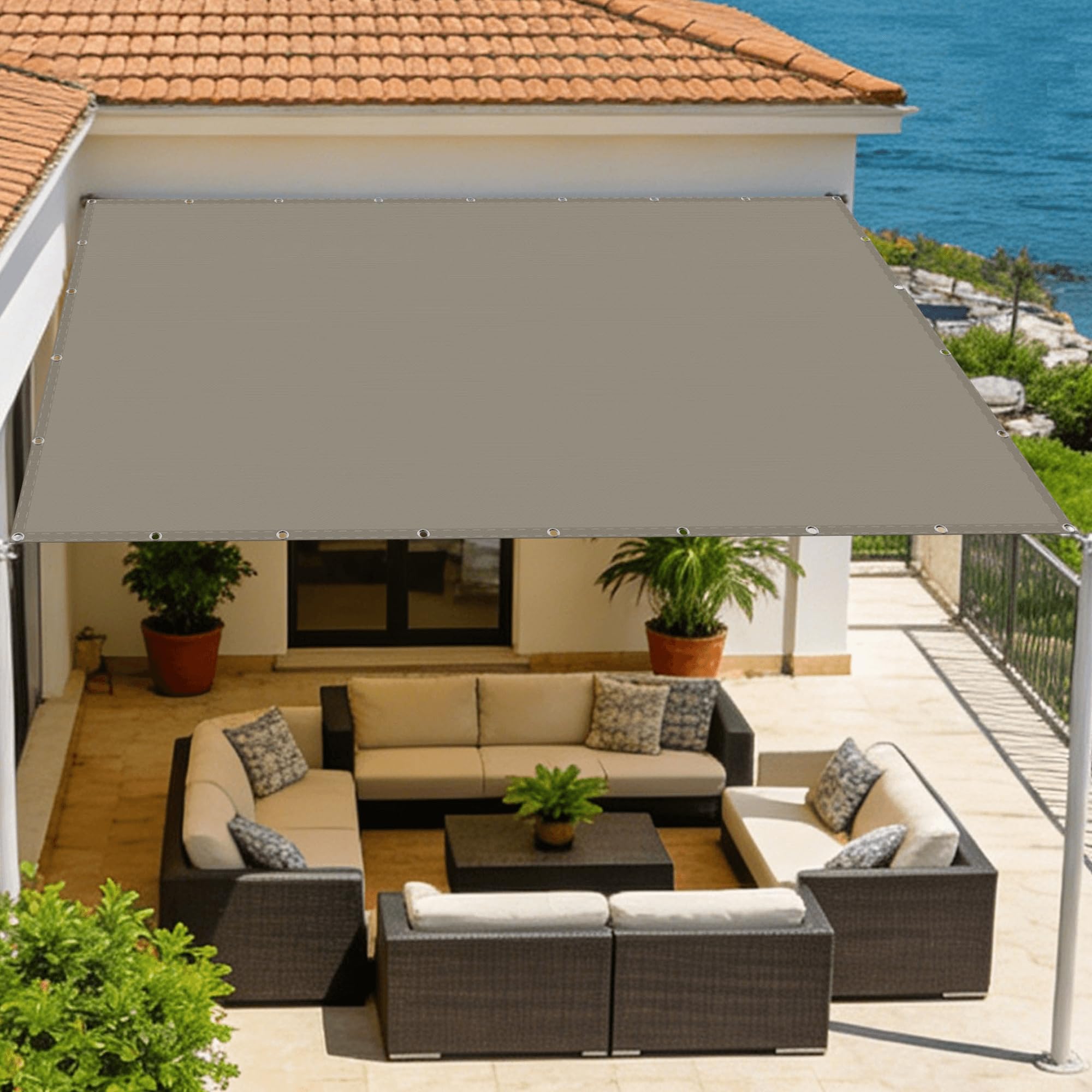 Voile d'ombrage 4x10 m créez un coin de fraîcheur sur votre terrasse cet été