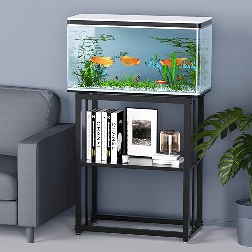 Miniatura 8 de Likeem Soporte para Tanque de Peces Soporte de Acuario de Metal Tanque de Tortuga de 20 Galones 24.8" x 9.25" x 30.1"