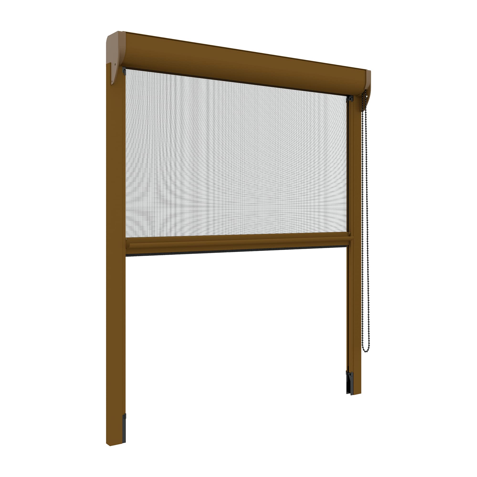 Zanzanet Zanzariera Chiusura Ermetica verticale a catena 55mm per finestre su misura personalizzabile a rullo con profilo robusto e resistente in alluminio 45x90 cm