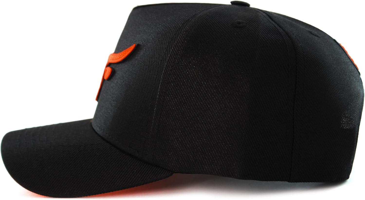 Sacudido's Cap Hat | Stylized Bull Trucker Cap - Black and Orange | Western Rancher Edition | Adjustable for Men Women