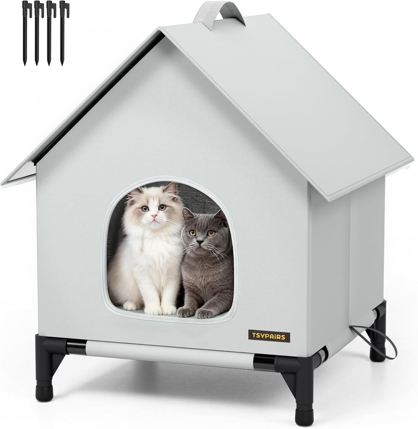 Cat House - Outdoor Cat House for Indoor and Outdoor Use - Insulated and Weatherproof，Waterproof Shelter for Small/Medium Cats
