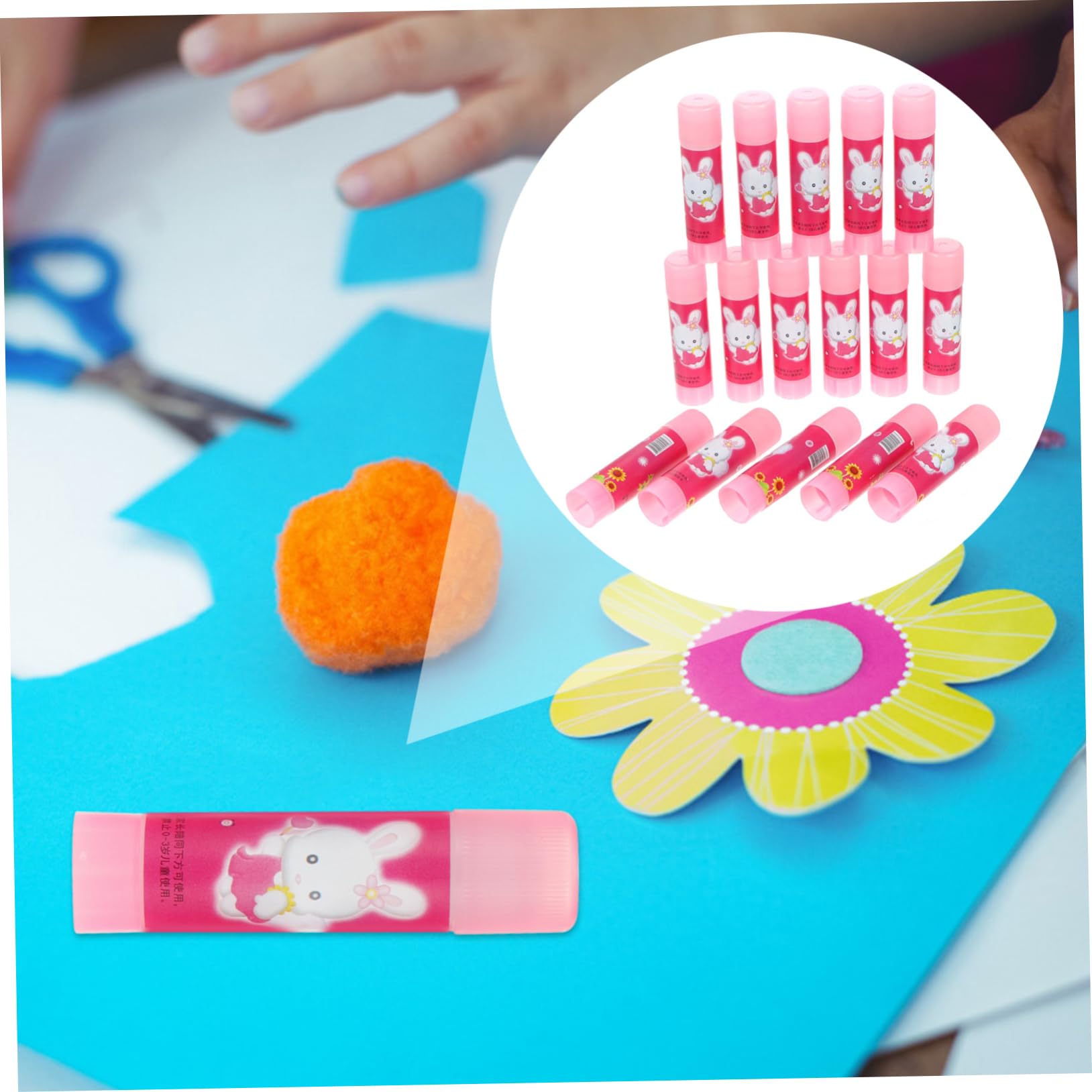 Housoutil 3 Set Colla Stick Bianco Per Cancelleria Adesivi Per Ufficio E Scuola Facile Da E Trasportare Per Cartone E Foto 16 Pezzi * 3