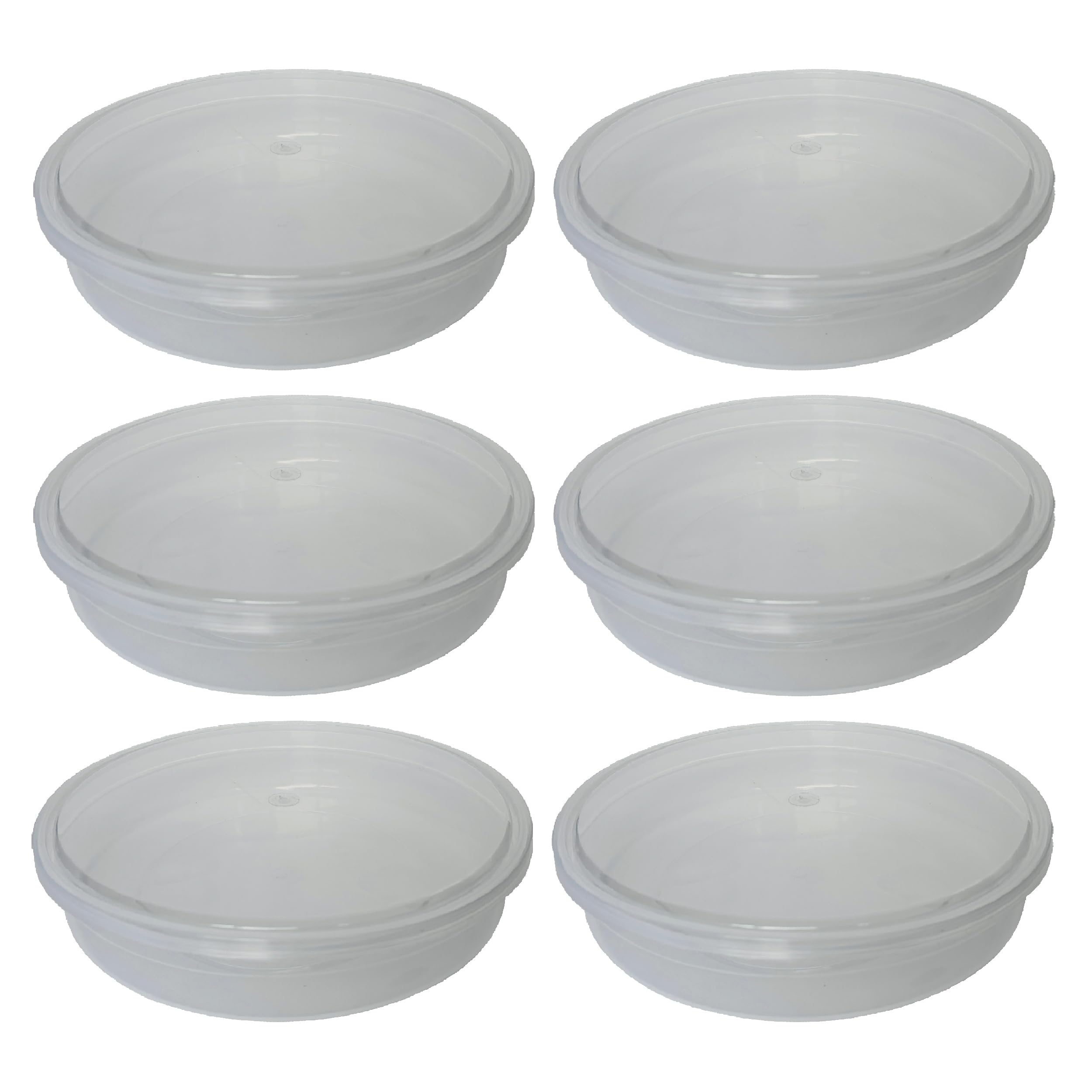 Eason Bros - Pack of 6 Large Round Food Storage Containers with Secure Seal Lids | BPA-Free Plastic Meal Prep Tubs | Stackable, Freezer, Dishwasher & Microwave Safe Kitchen Containers (1.5l Litre)