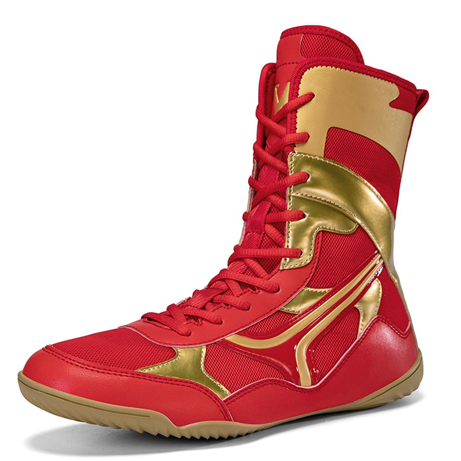 Scarpe da Boxe per Uomo Donna Scarpe Pugilato Lotta Allenamento Adulti,Traspiranti Fighting Antiscivolo Combattimento Traspiranti Bodybuilding Boxe Stivali Wrestling