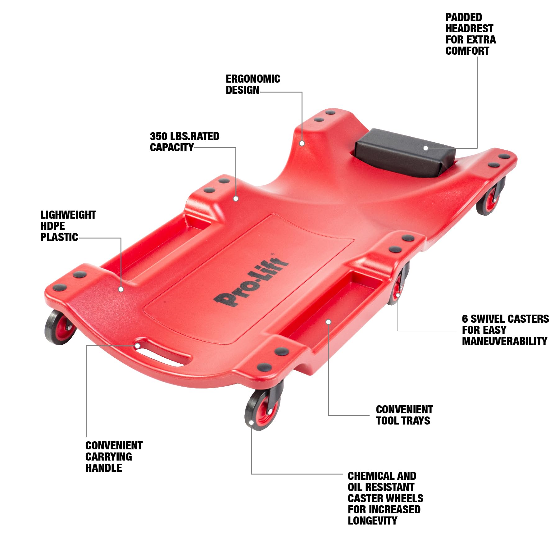 Amazon.com: Pro Lift Mechanic Plastic Creeper 40 Inch - Blow