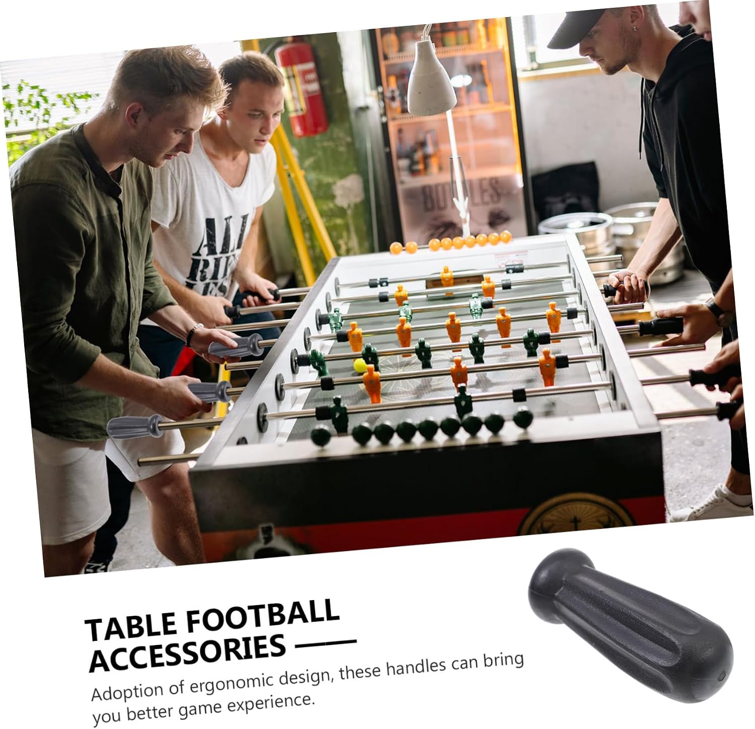 8pcs Replacement Handles for Foosball Tables Octagonal Grip Plastic Accessories