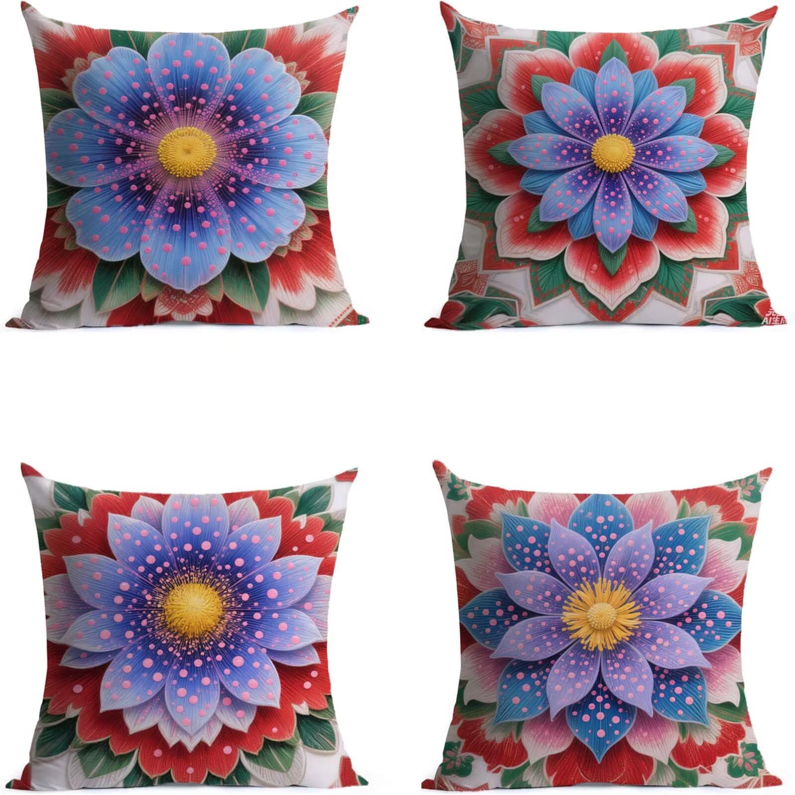Kształt kwiatu Poszewka na poduszkę 40x60cm Poszewka na poduszkę Sofa 4 szt