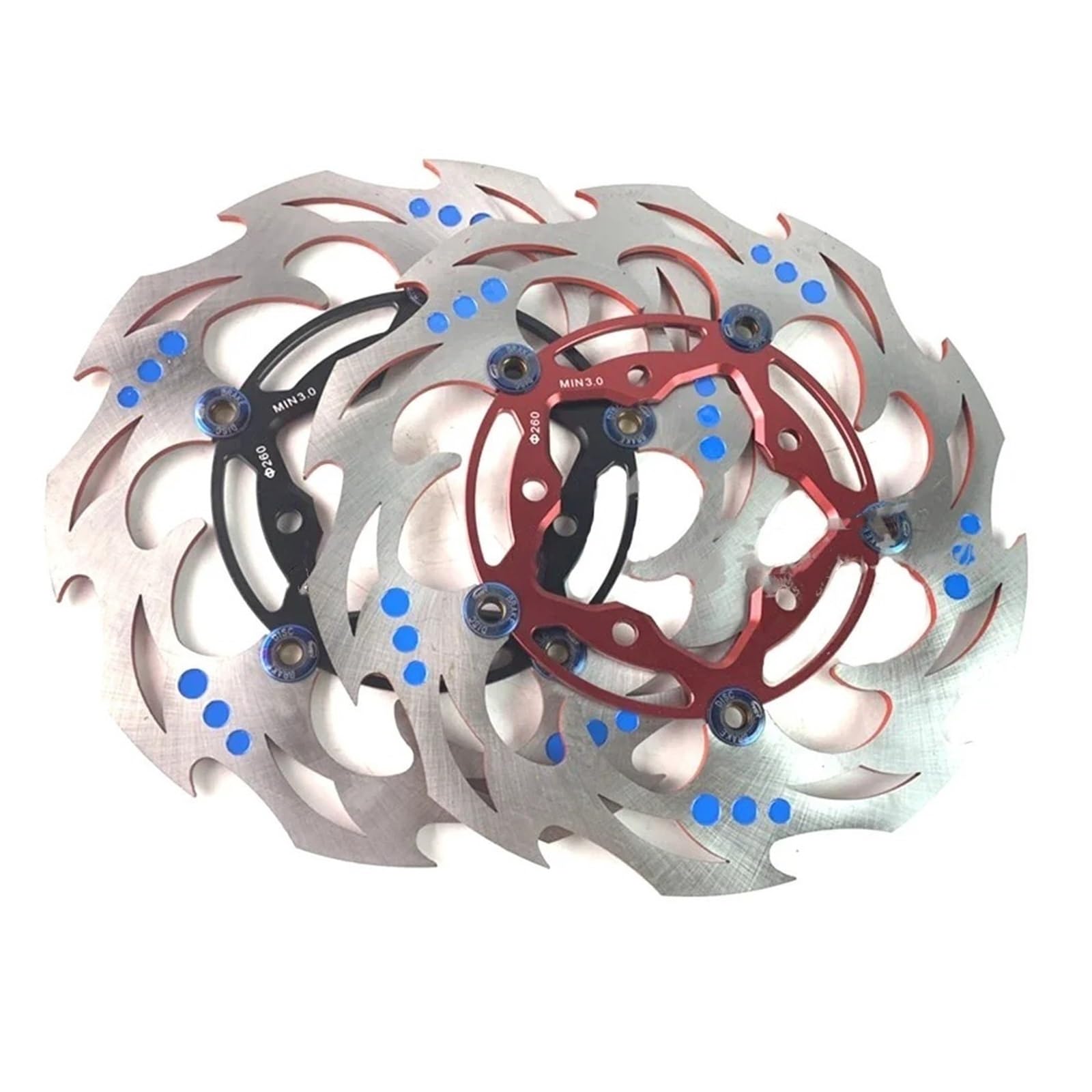 Disco freno flottante Freno A Disco Flottante Universale Per Moto 260 * 60mm A 5 Fori Per Aerox Per Nitro BWS Zuma RSZ FORCE Per M3(Titanium)