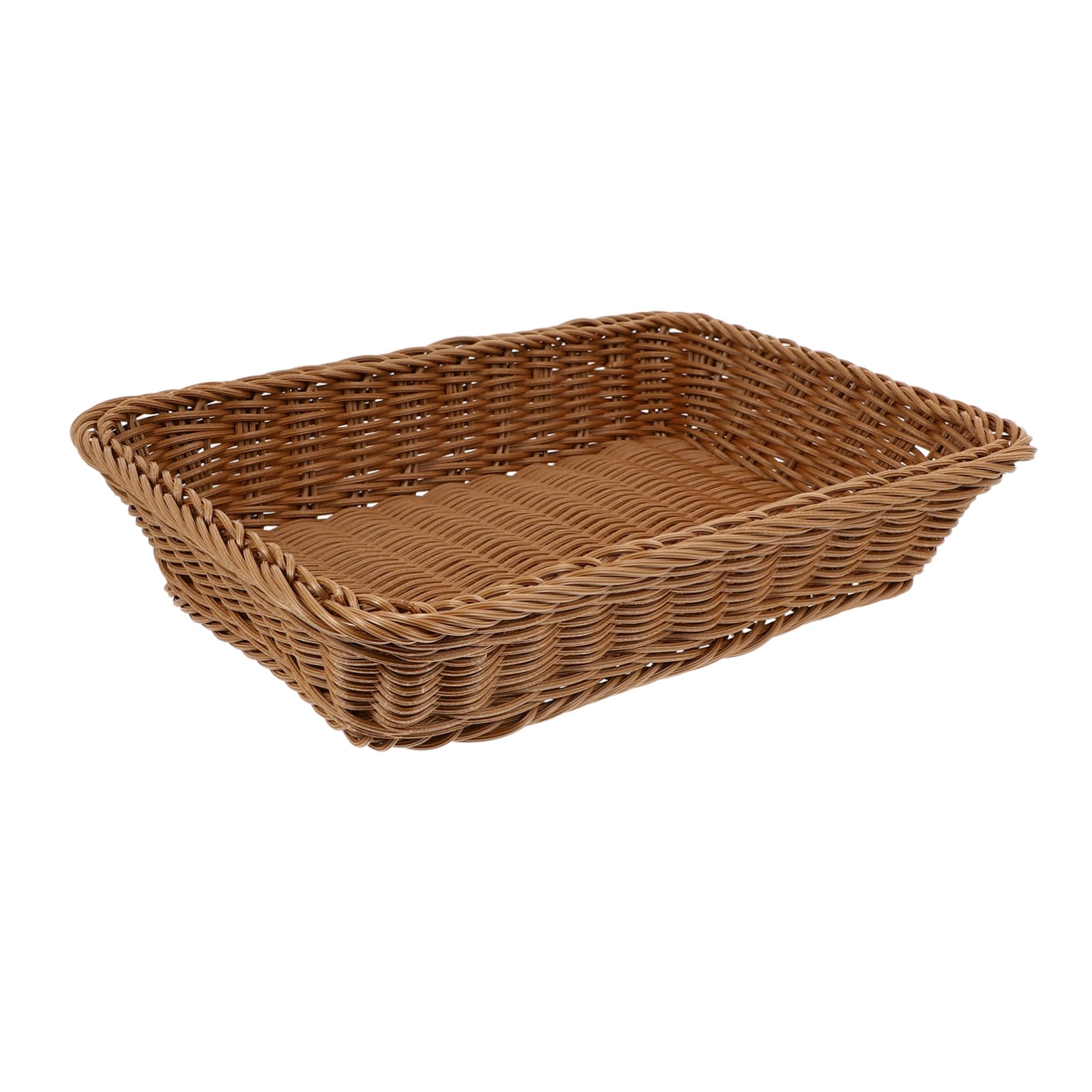 ABOOFAN 1Pc Hand Woven Display Basket Light Brown Fruit and Bread Storage Basket for Home Office Shop and Practical Multi Purpose Woven Storage