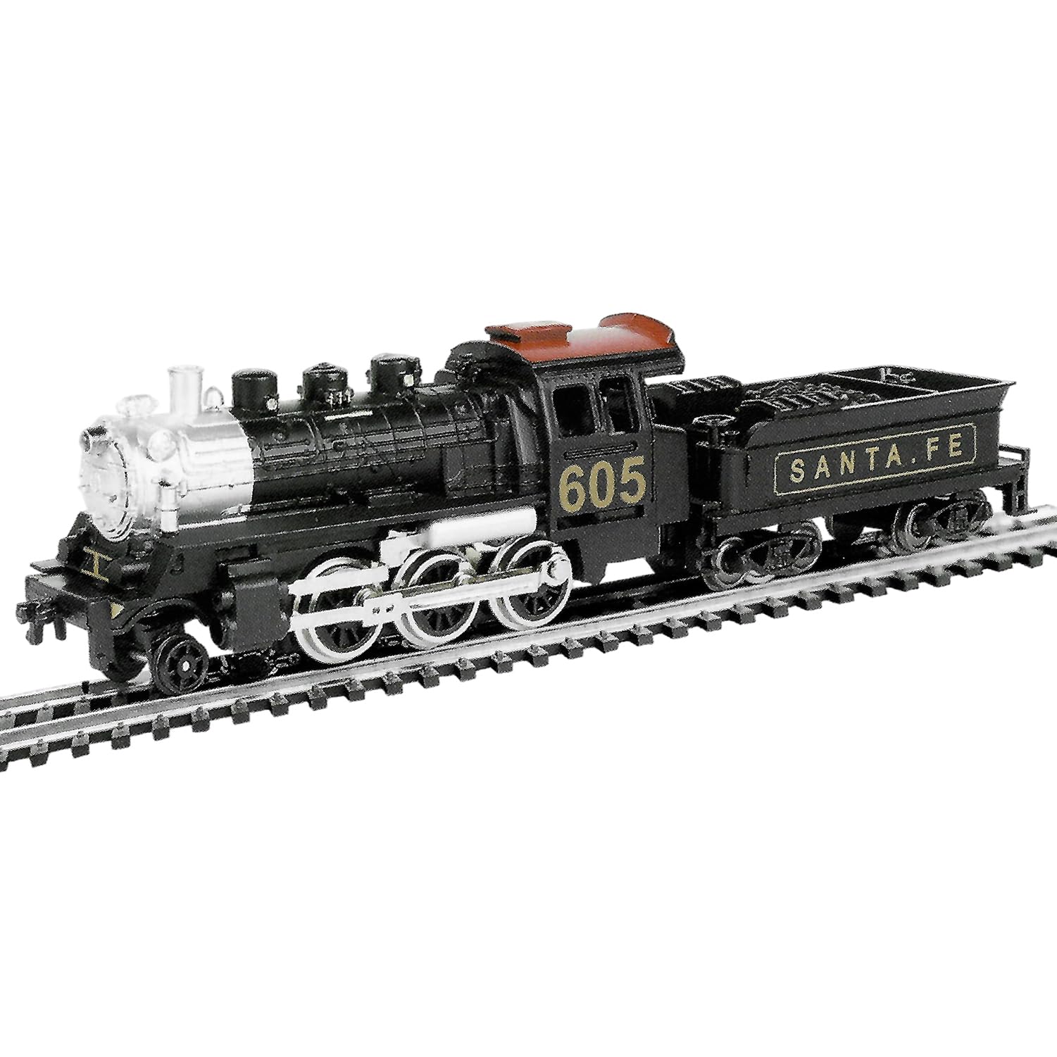 Zylopa 2-6-0 DEKOROWANA I OŚWIETLONA LOKOMOTYWA Z TENDEREM Model kolejowy w skali HO z oświetlonym tenderem, torami o wysokiej przewodności ze stopu srebra i niklu