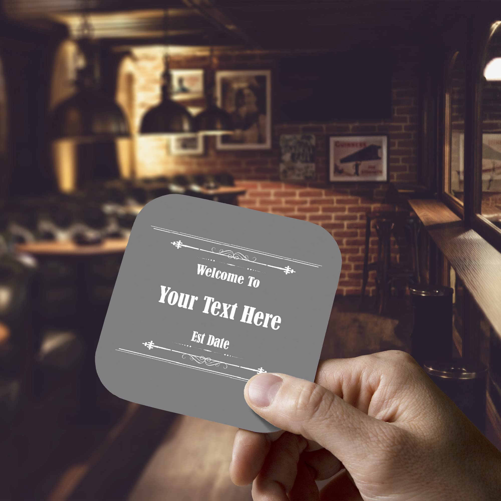 Beer Mats Pack Of 24 - Absorbent Recyclable Cardboard Drink Mat Coasters 95mm X 95mm X 1mm Square - Accessories For Home Bars Pubs - Cocktail Recipes - View #4