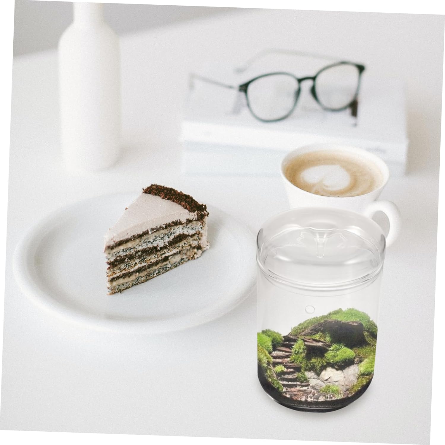 VICASKY Micro-Landscape DIY Bottle Glass Plant Terrarium Moss Bonsai for Office