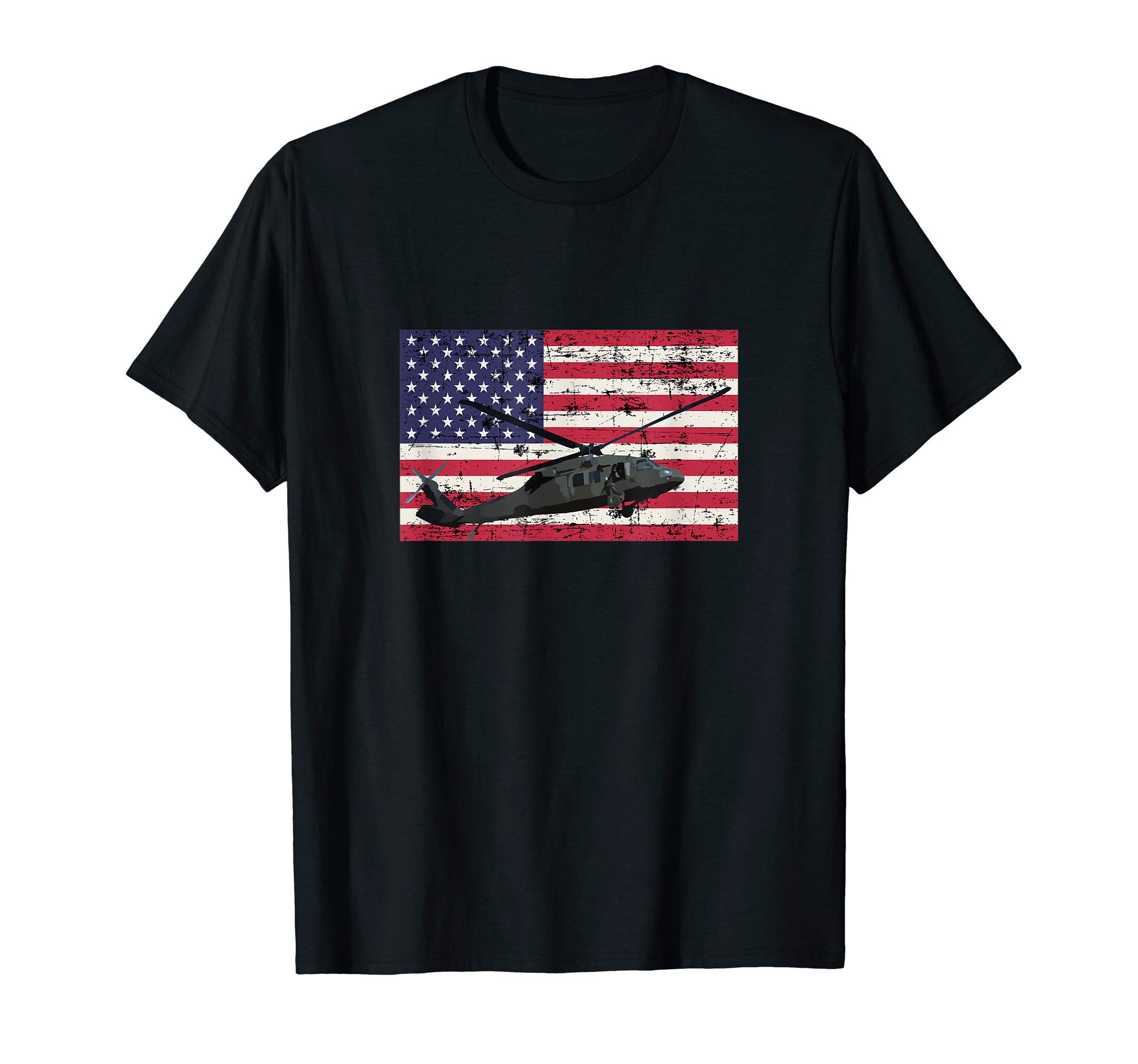UH-60 Blackhawk patriotic USA American flag t-shirUH-60 Blackhawk patriotic USA American flag t-shirt T-ShirtOEKO-TEX STANDARD 100