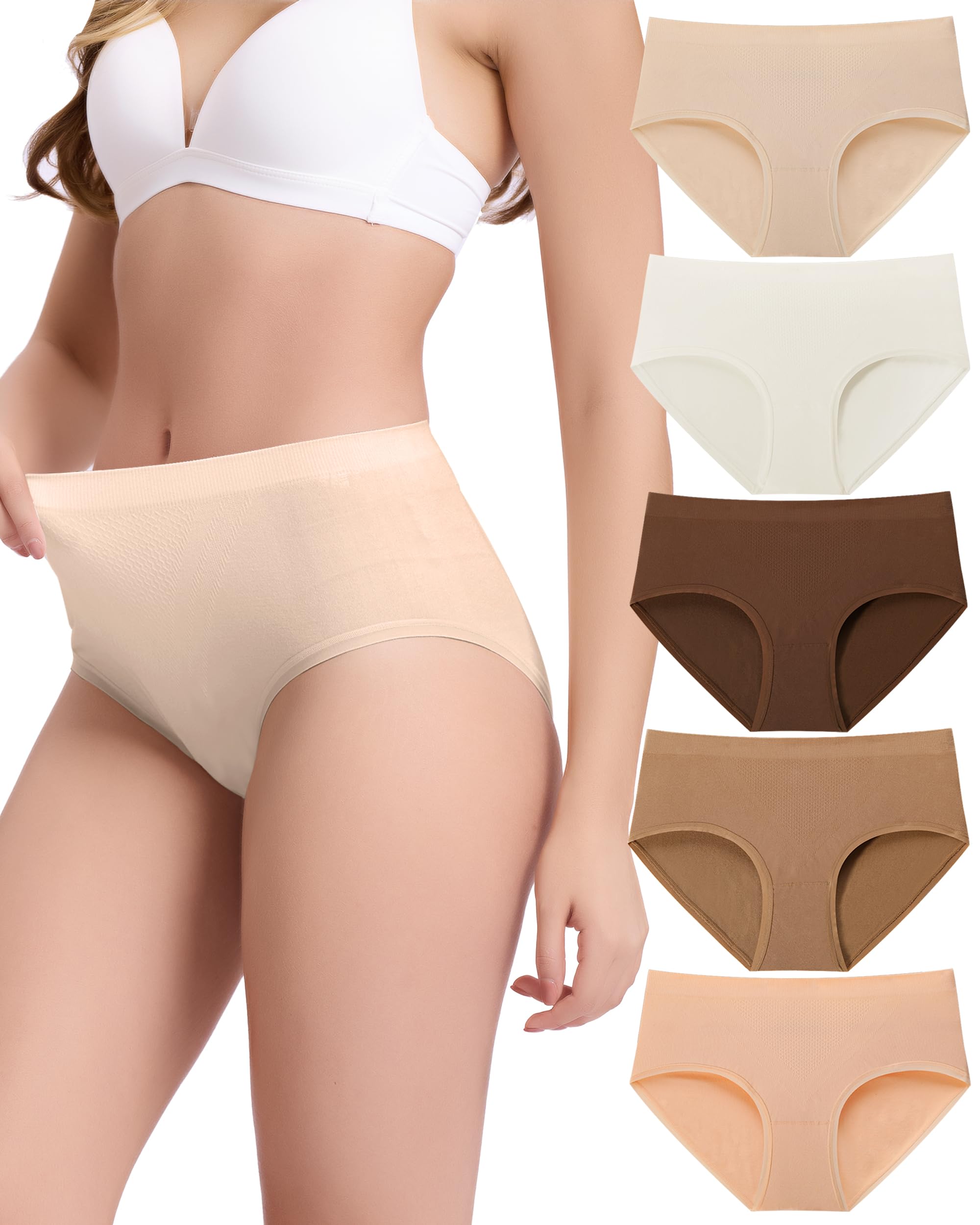 Women's Underwear Ladies Brief Seamless Panties Moisture Wicking Stretchy Full Coverage