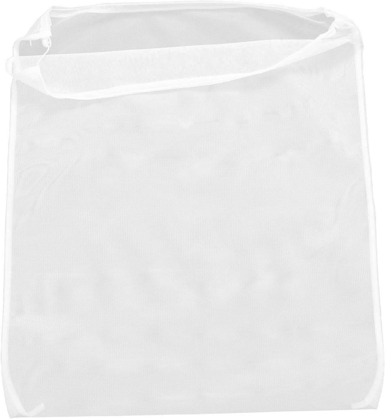 NUOBESTY Large Wine Straining Bag Mesh Filter with Drawstring, 26x22 Inch Reusable Food Grade Brew Filter Pouch for Home Brewing Beer, Juice, and Wine Making